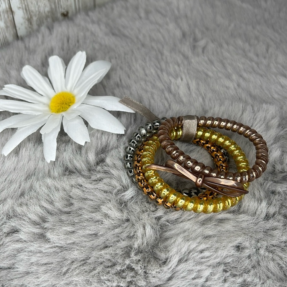 4 Large Spiral Coil Hair Ties